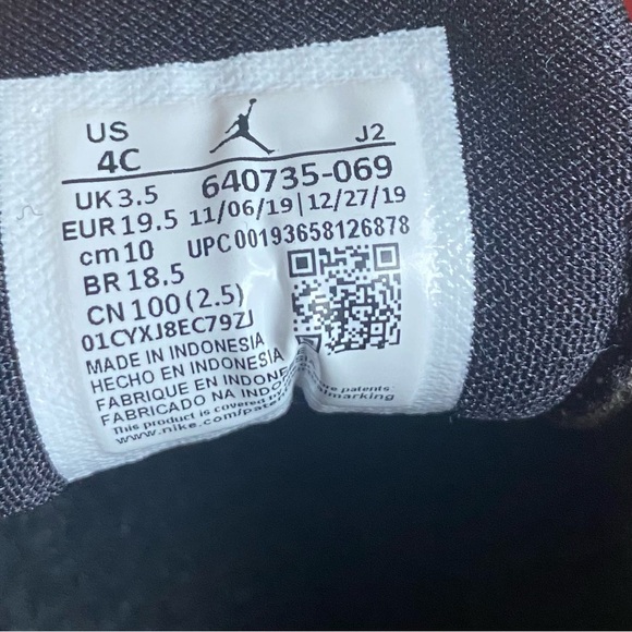 Jordan 1 Mid Chicago Toe (TD) Shoes Black White Red Size 4c Baby Toddler - Picture 9 of 9